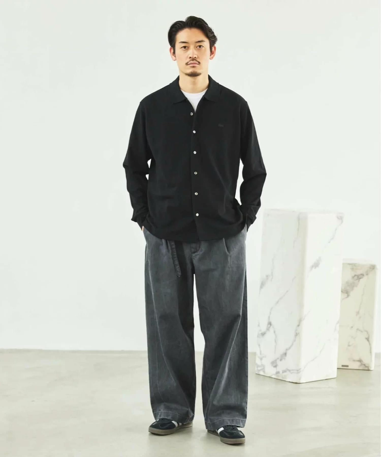 ÉDIFICE × LACOSTE の Full Open Long Sleeve Polo Shirts が発売