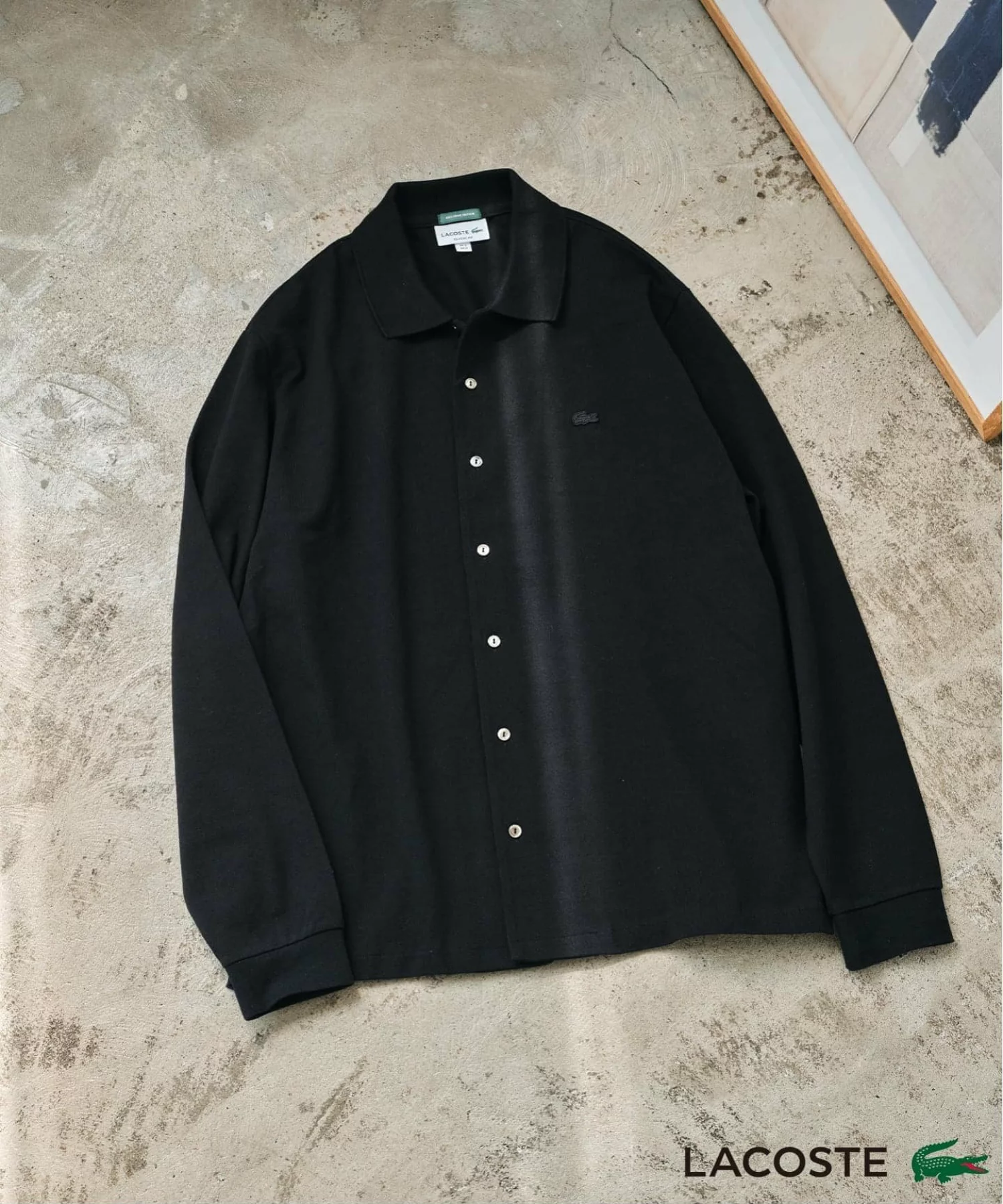 ÉDIFICE × LACOSTE の Full Open Long Sleeve Polo Shirts が発売