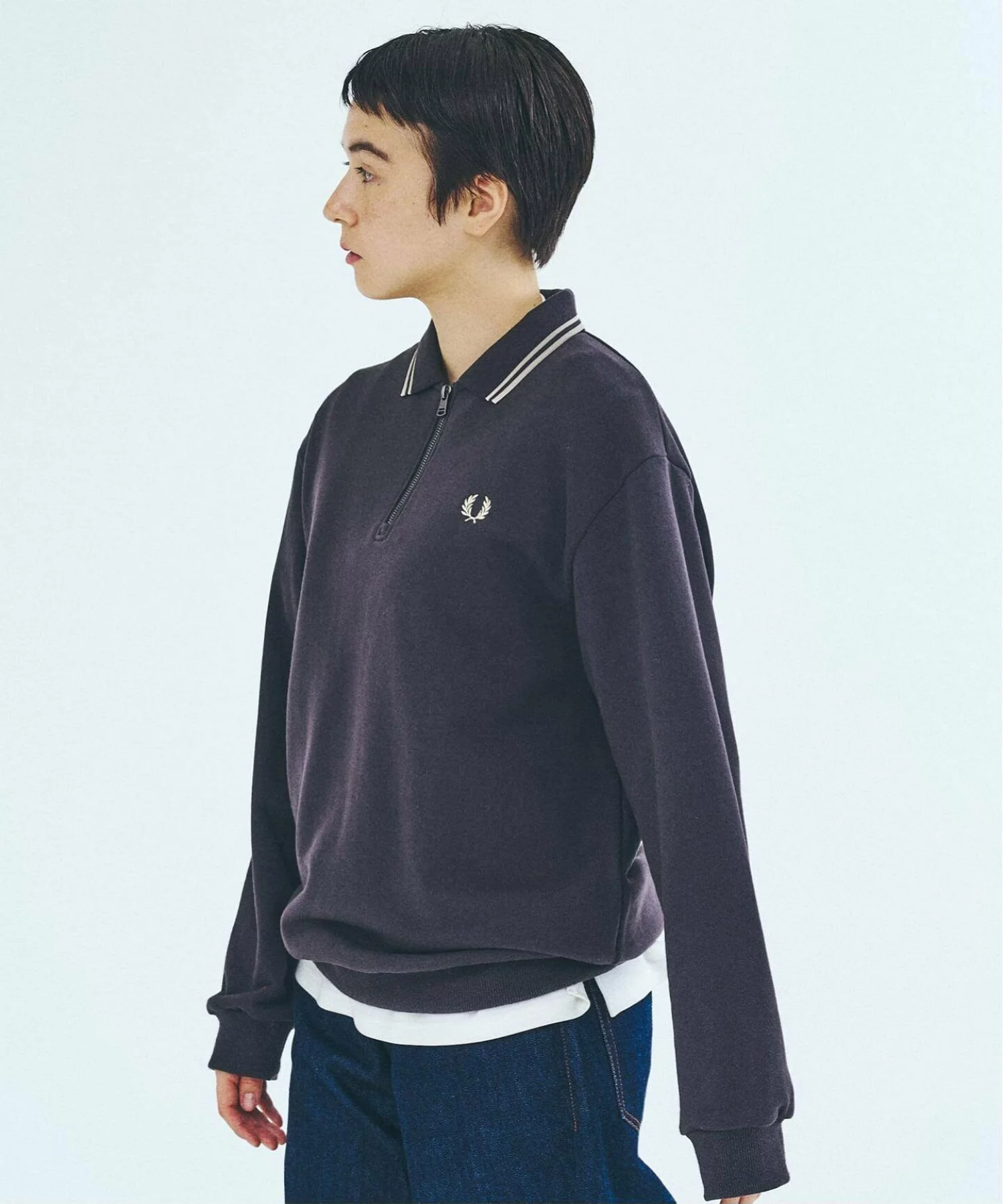 417 EDIFICE × FRED PERRY の Half Zip Rib Collar Sweat が発売