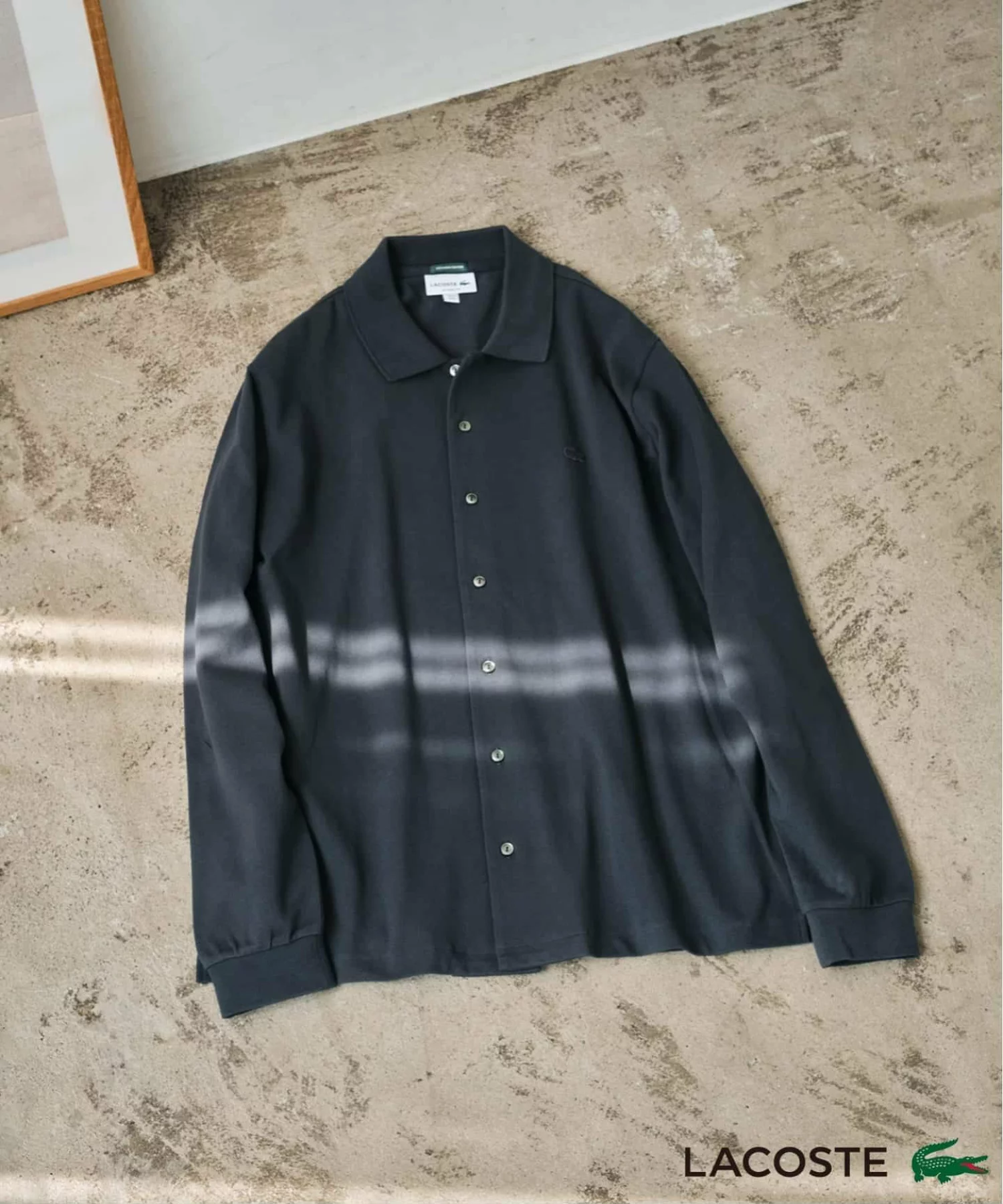 ÉDIFICE × LACOSTE の Full Open Long Sleeve Polo Shirts が発売