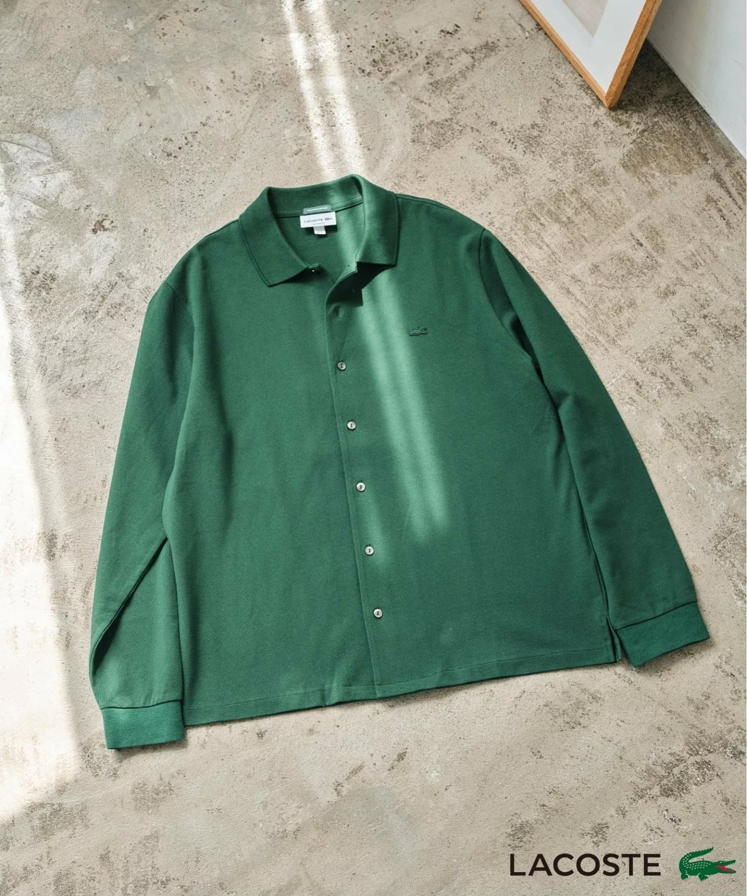 ÉDIFICE × LACOSTE の Full Open Long Sleeve Polo Shirts が発売