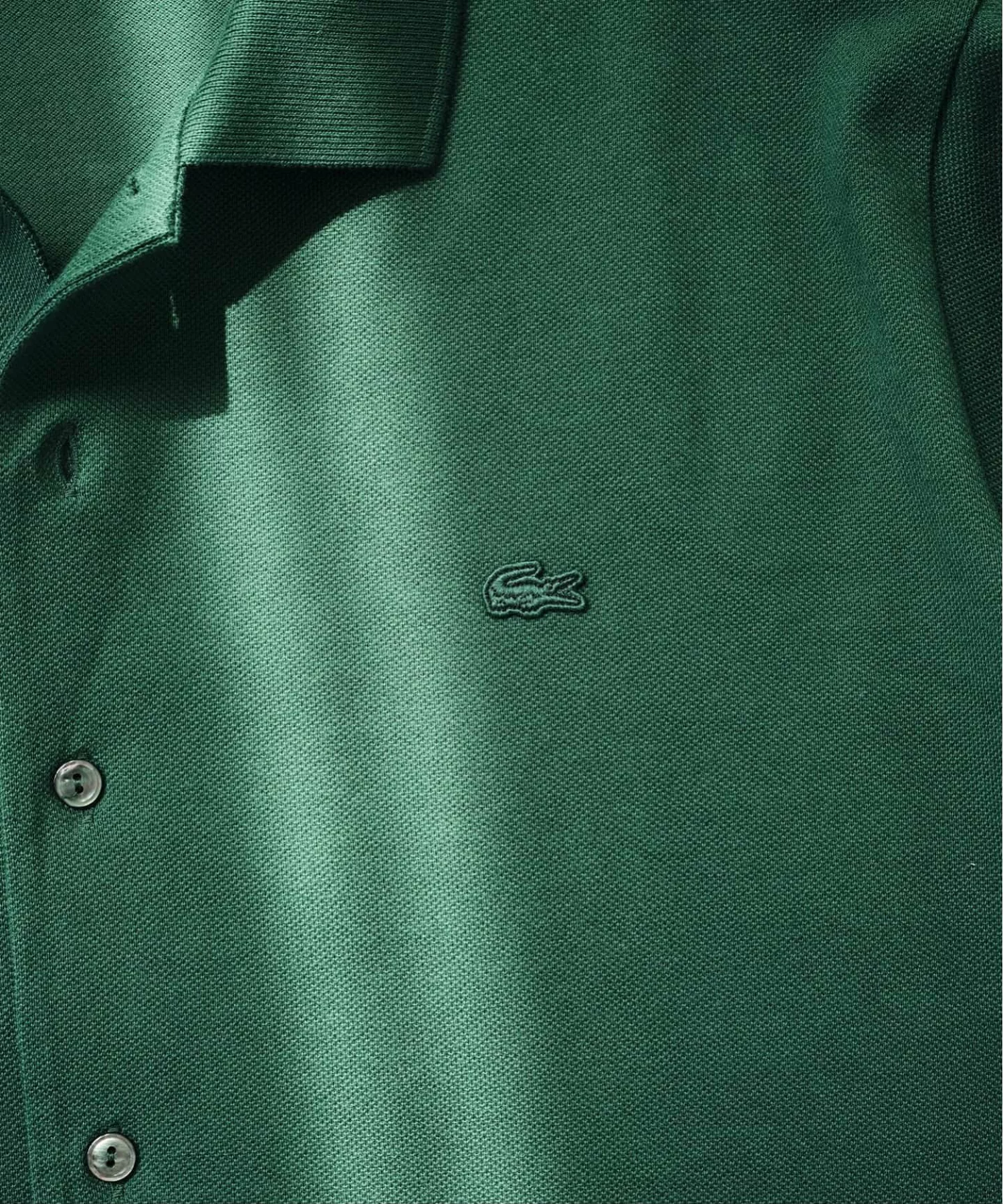 ÉDIFICE × LACOSTE の Full Open Long Sleeve Polo Shirts が発売