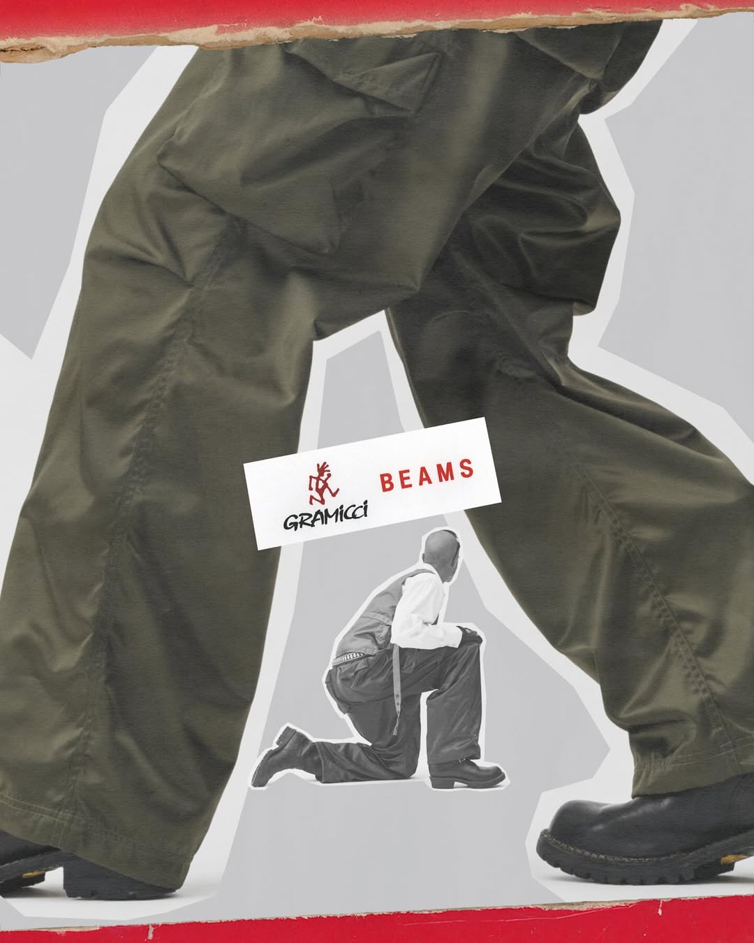 BEAMS × GRAMICCI の Shiny Nylon 6-Pocket Pants が発売