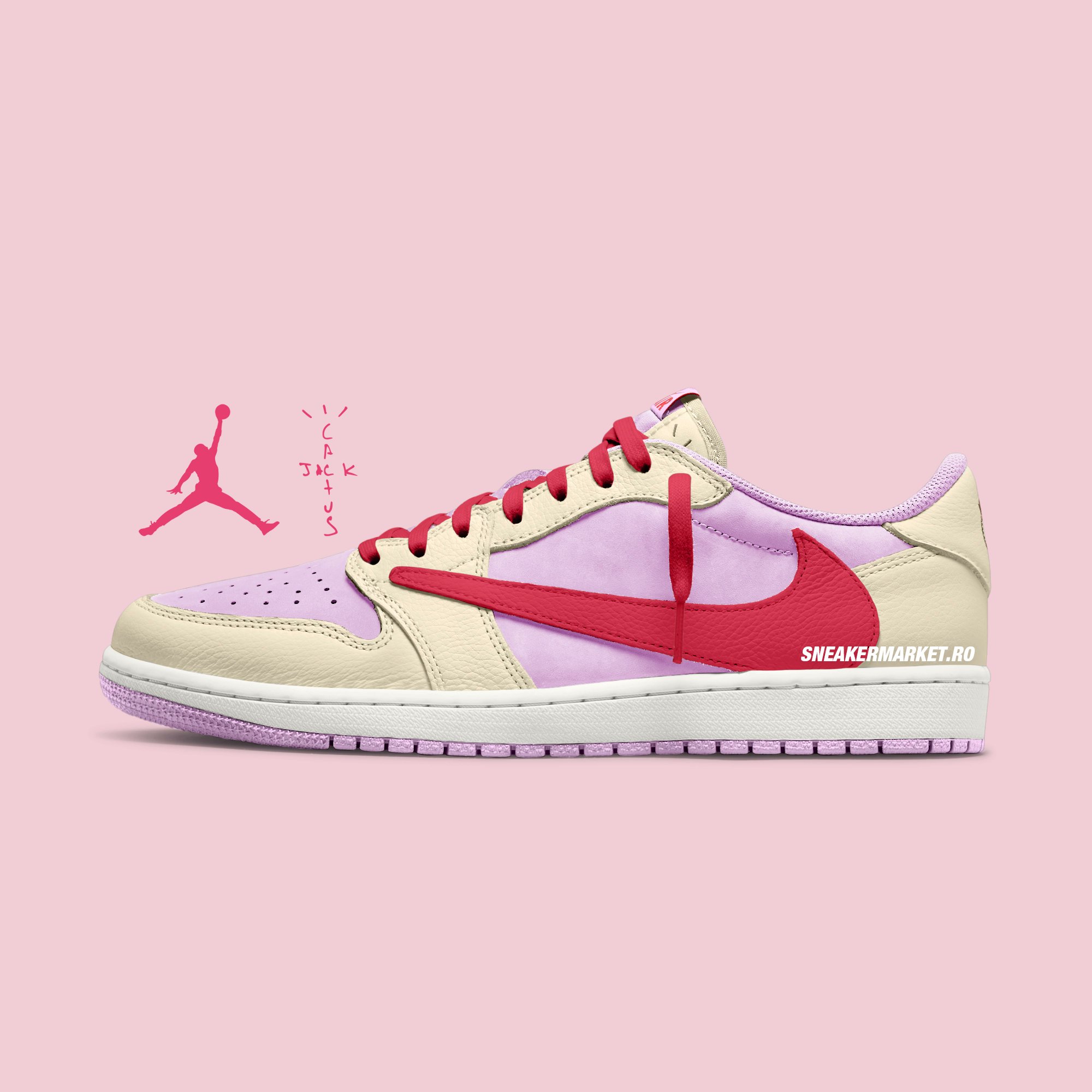 Travis Scott × NIKE AIR JORDAN 1 LOW “Shy Pink” が2026年夏に2色展開で発売予定