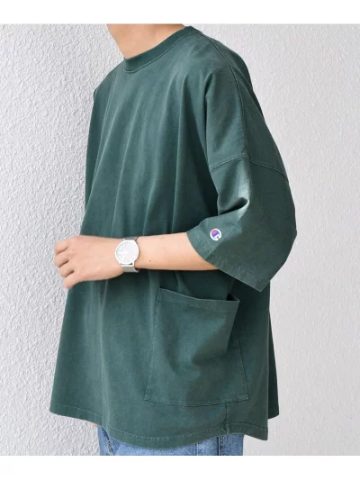 SHIPS × Champion の Bleached Dolman Camp Pocket Tee が発売