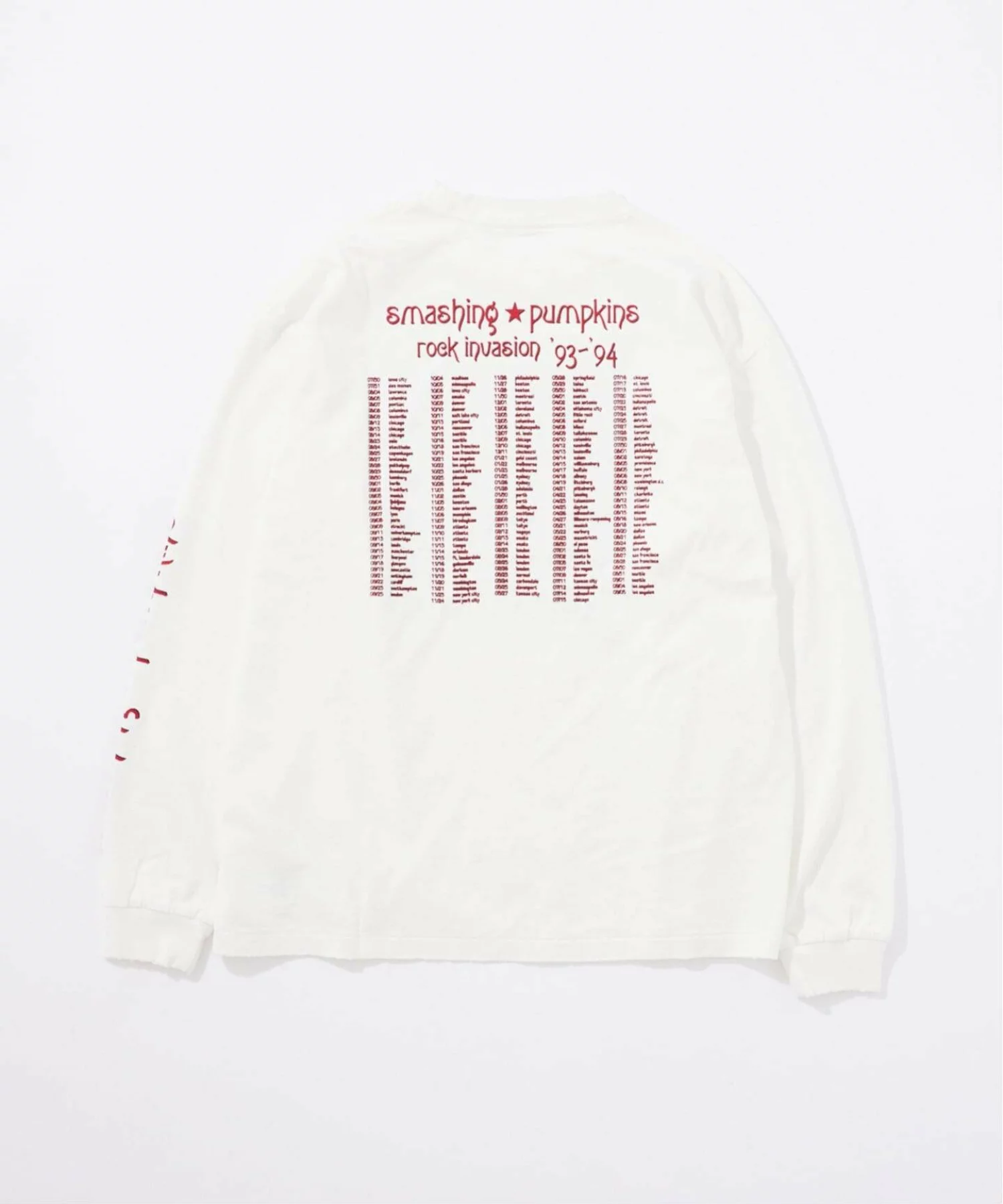 JOURNAL STANDARD × The Smashing Pumpkins の L/S Tee が発売