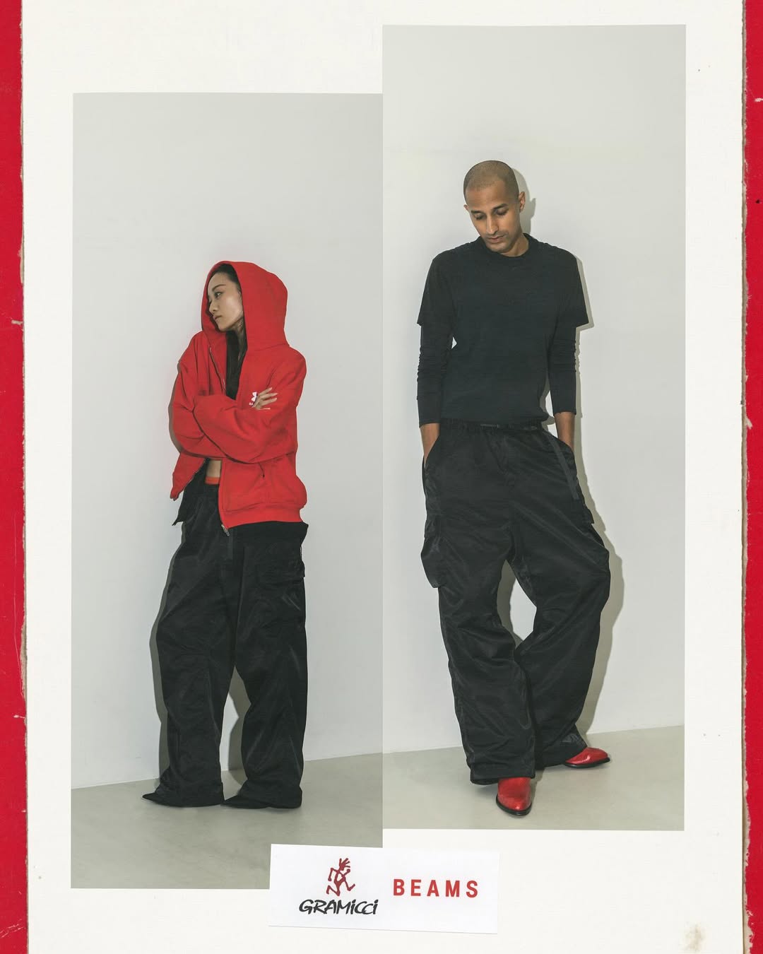 BEAMS × GRAMICCI の Shiny Nylon 6-Pocket Pants が発売