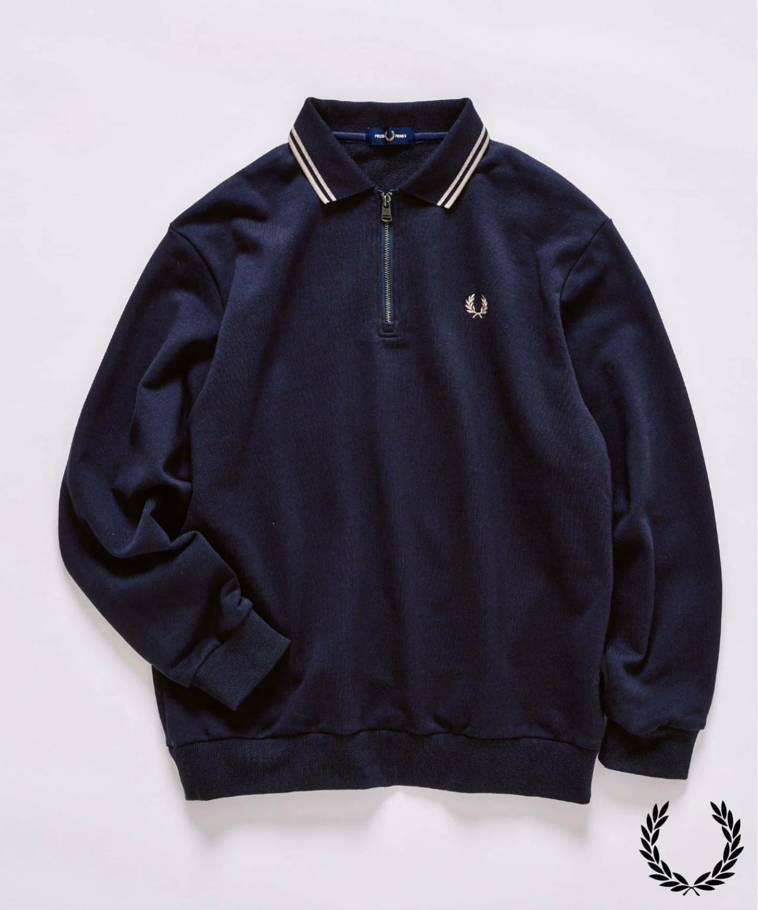 417 EDIFICE × FRED PERRY の Half Zip Rib Collar Sweat が発売