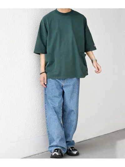 SHIPS × Champion の Bleached Dolman Camp Pocket Tee が発売