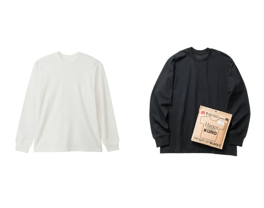 Hanes T-SHIRTS KURO & SHIRO の L/S Tee FW25 が発売