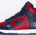 Supreme × NIKE SB の DUNK HIGH By Any Means “Red/Navy” が発売