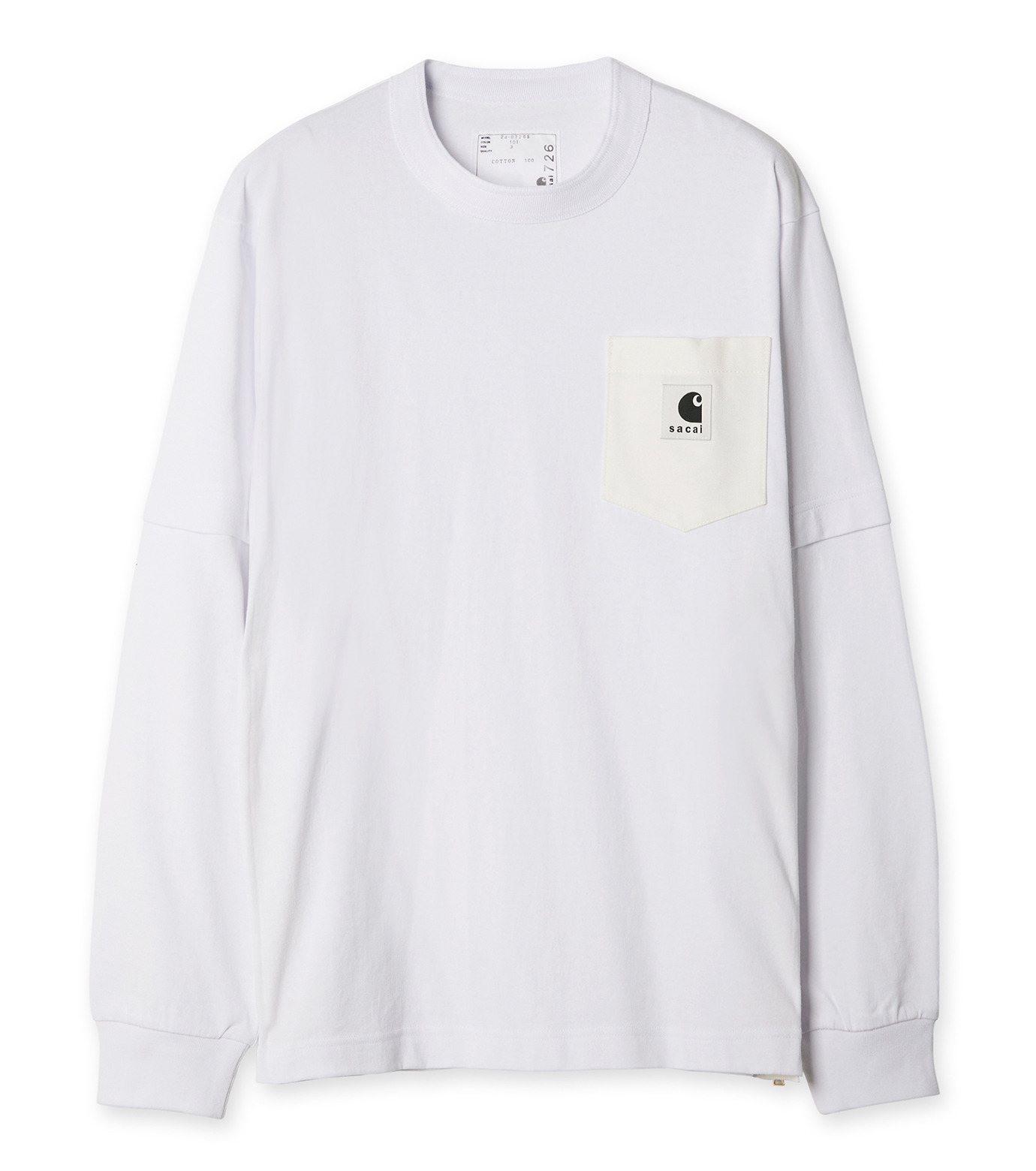 sacai × Carhartt WIP の L/S T-Shirt “White” が発売