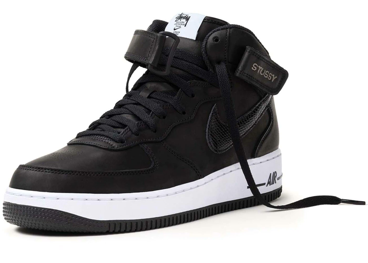 Stüssy × NIKE の AIR FORCE 1 MID “Black” が発売
