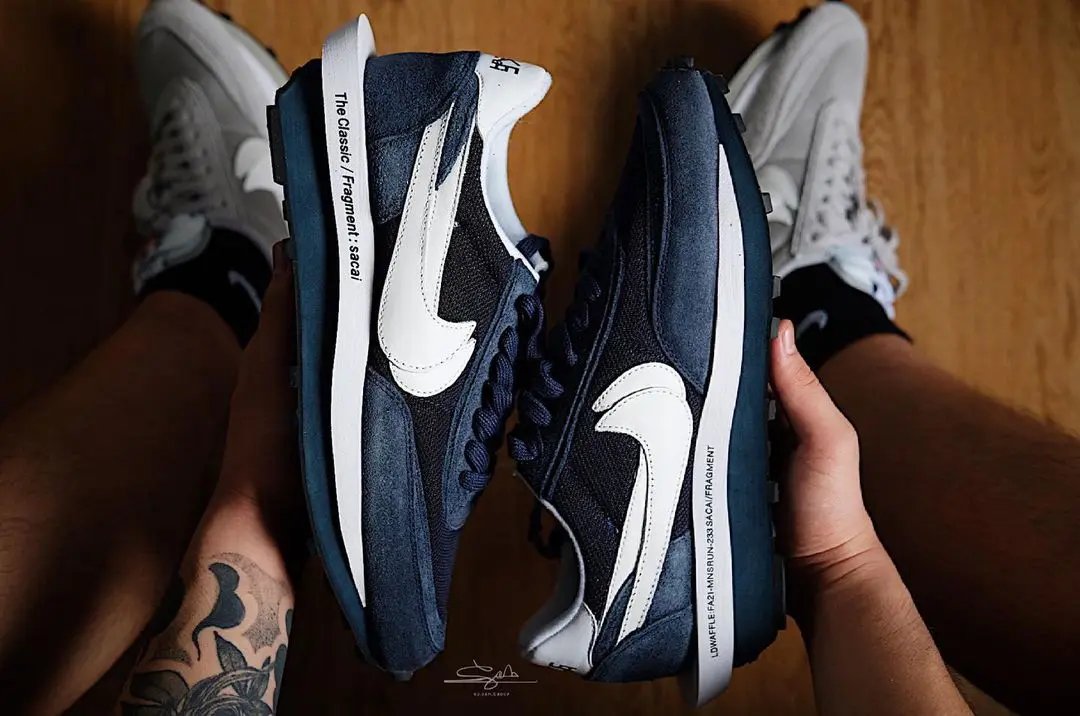 fragment design × sacai × NIKE の LD Waffle "Blackended Blue" が発売