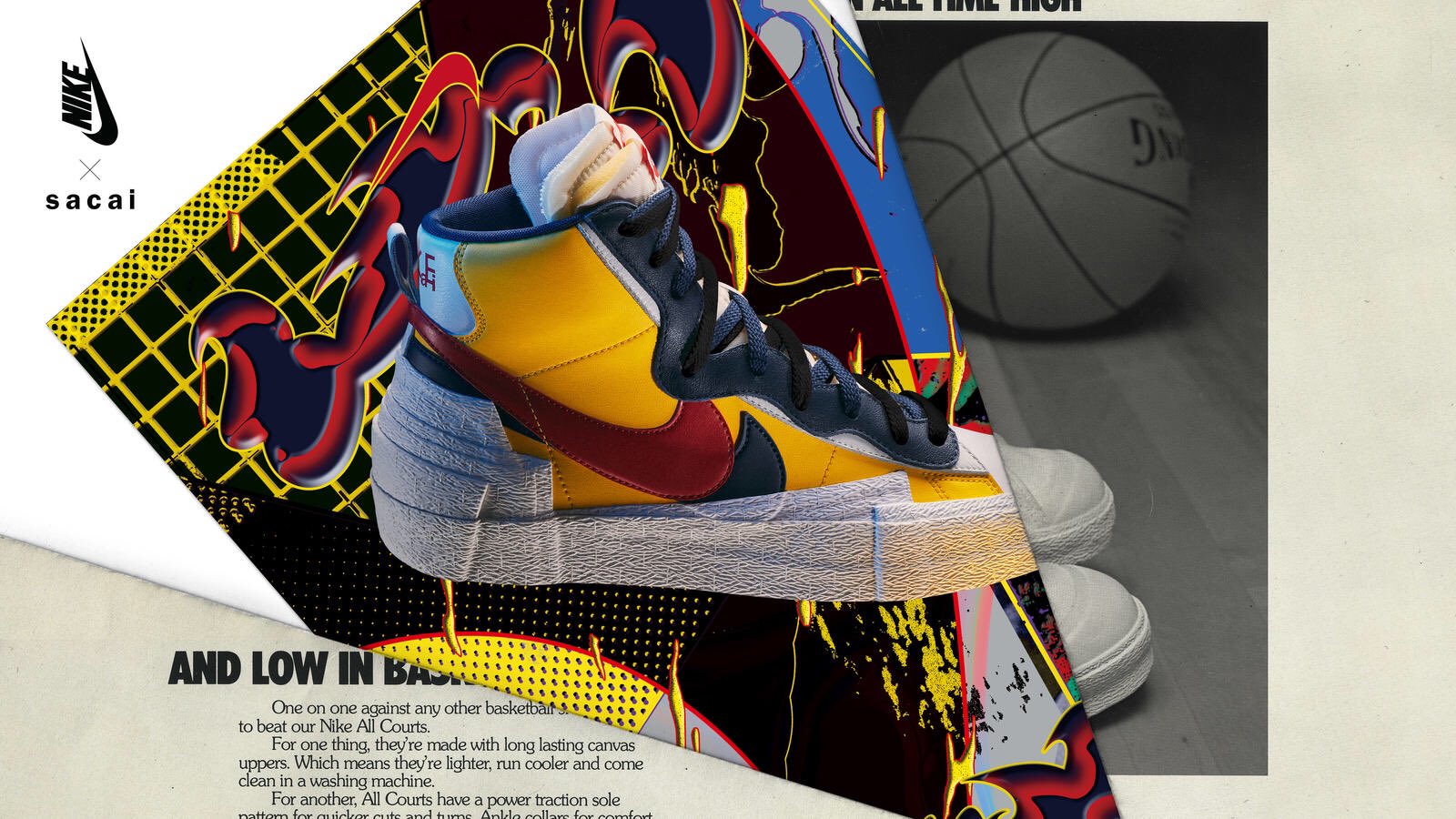 sacai × NIKE の BLAZER MID “Varsity Maize” が発売