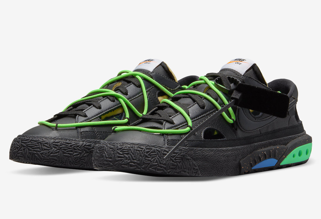 Off-White™ × NIKE の BLAZER LOW “Black/Electro Green” が発売