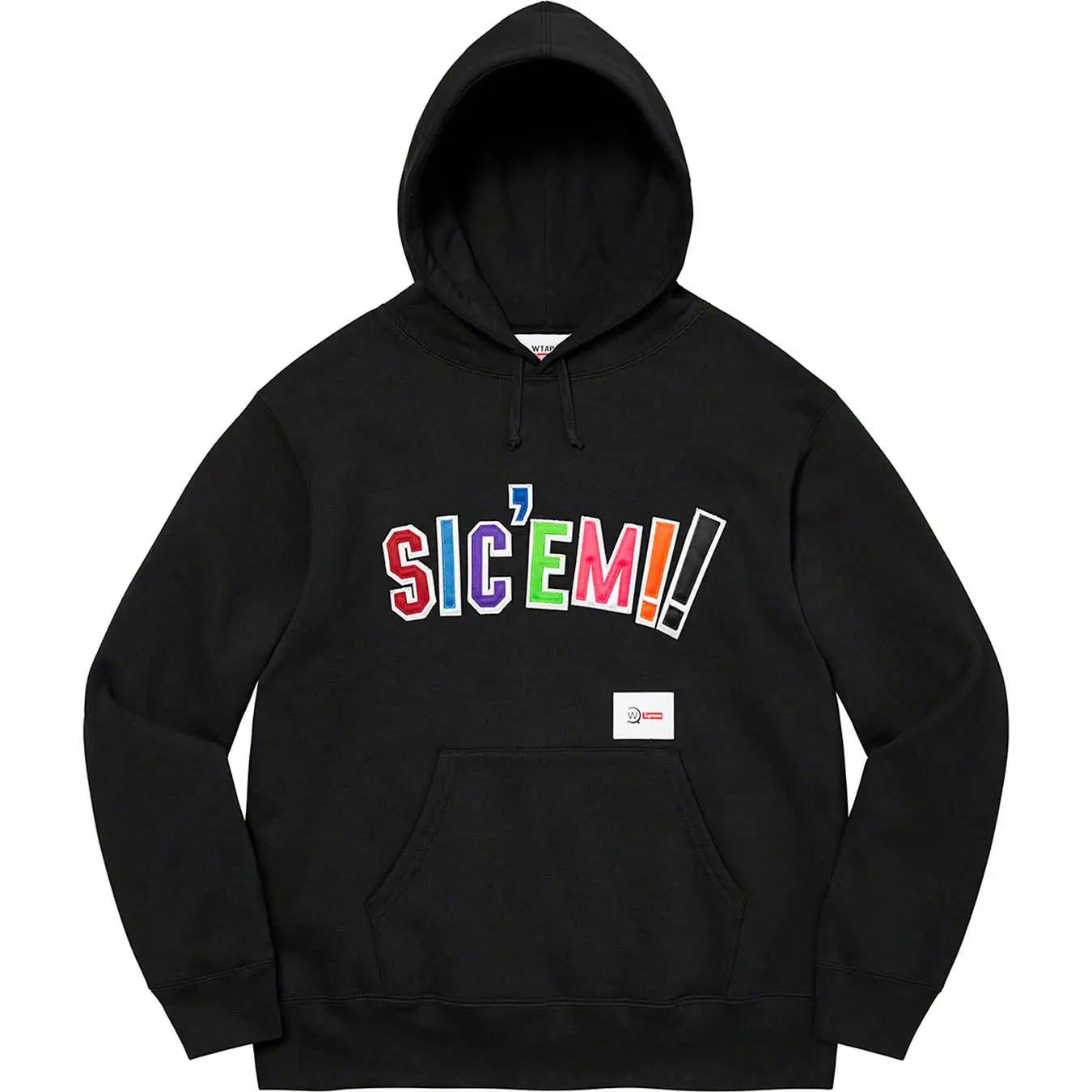 Supreme × WTAPS の Sic'em! Hooded Sweatshirt "Black" が発売