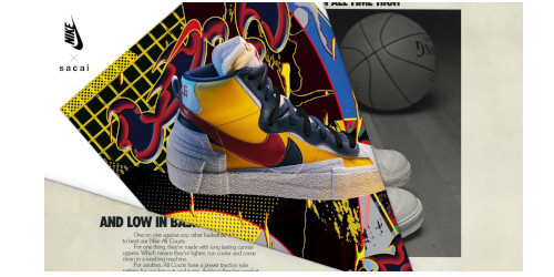 sacai × NIKE の BLAZER MID “Varsity Maize” が発売
