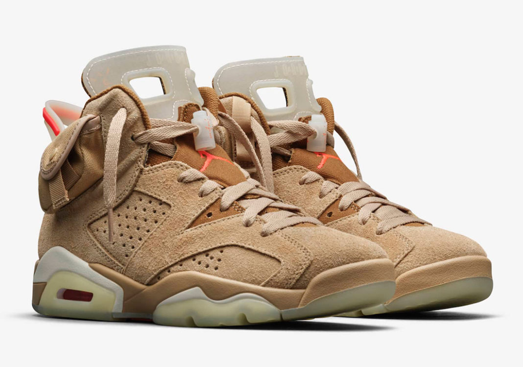 Travis Scott × NIKE の AIR JORDAN 6 “British Khaki” が発売