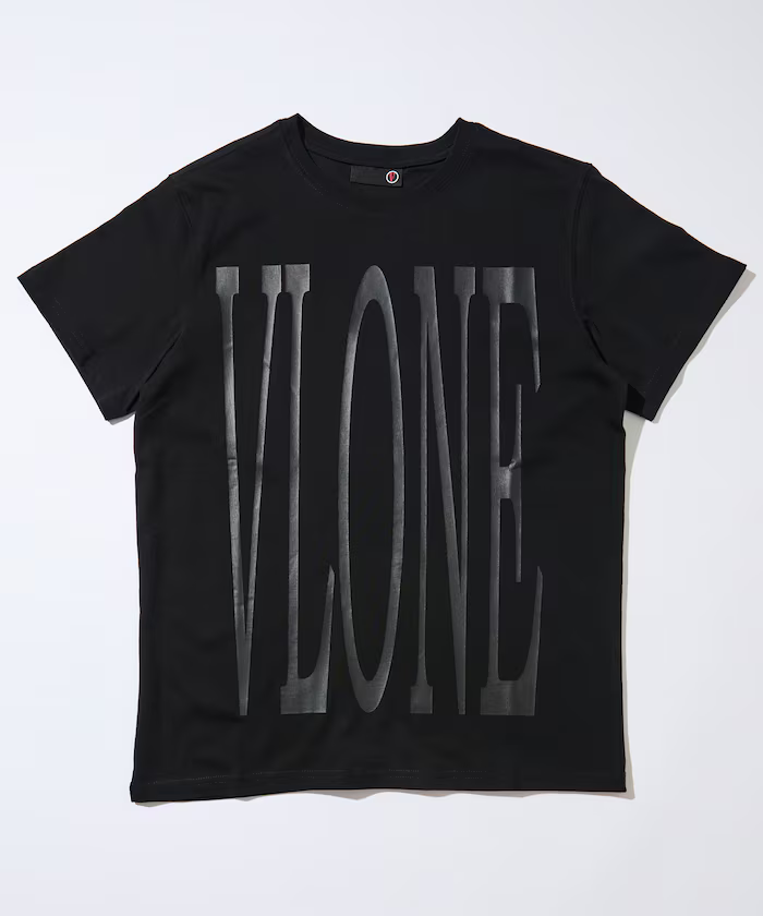VLONE ブラック ロゴプリント XL VLONE ヴィーロン 2pac ロゴプリント 半袖 Tシャツ ブラック系 L