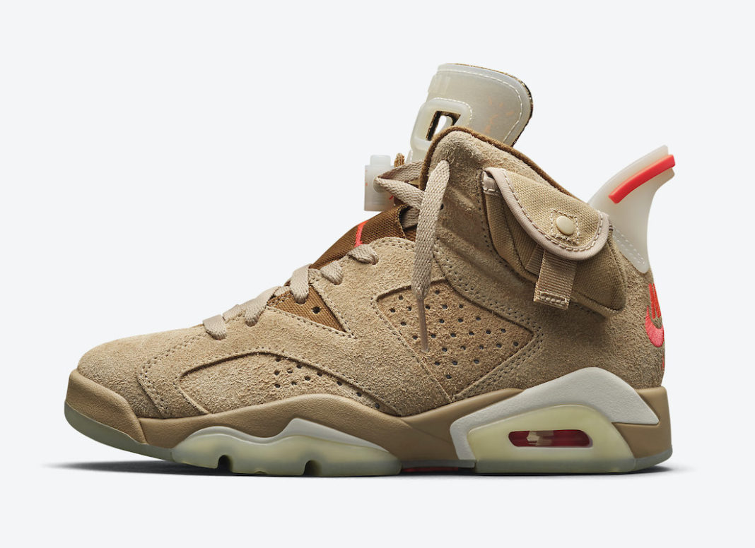 Travis Scott × NIKE の AIR JORDAN 6 “British Khaki” が発売