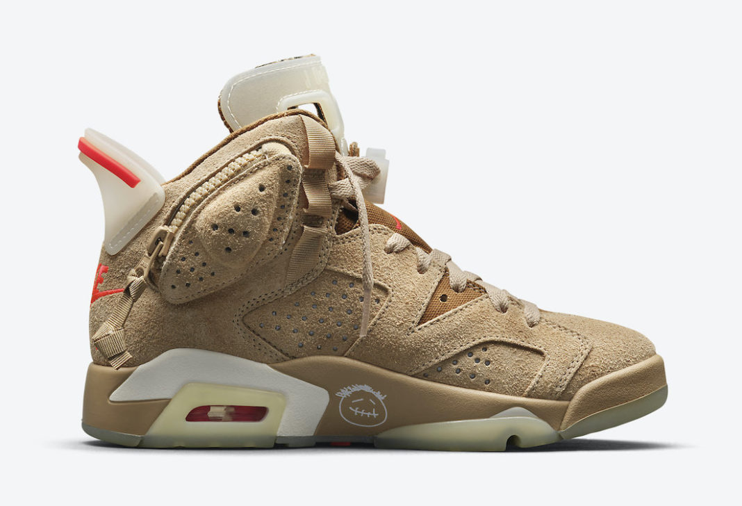 Travis Scott × NIKE の AIR JORDAN 6 “British Khaki” が発売