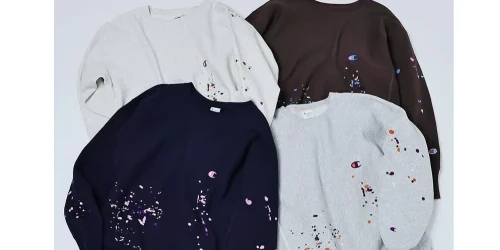JOURNAL STANDARD relume × Champion による R.W Paint Splash Embroidery Sweat の先行予約が開始