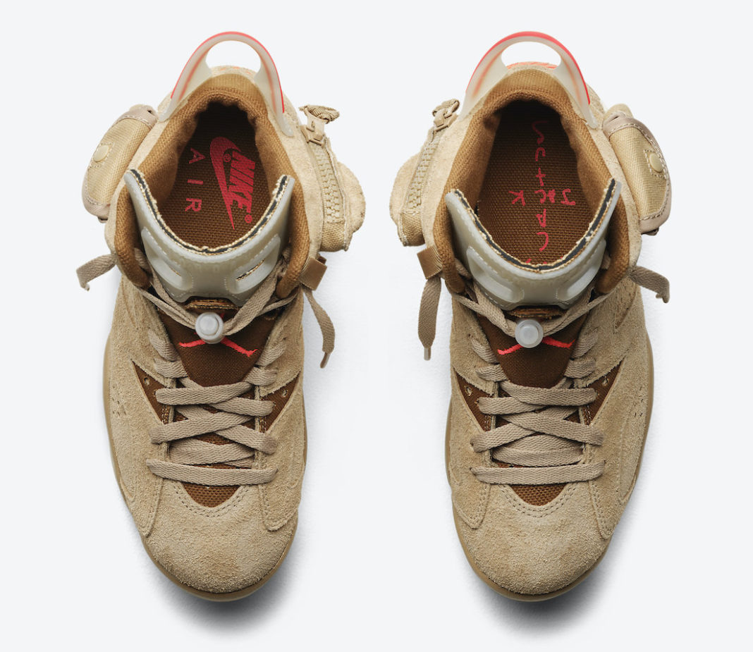 Travis Scott × NIKE の AIR JORDAN 6 “British Khaki” が発売