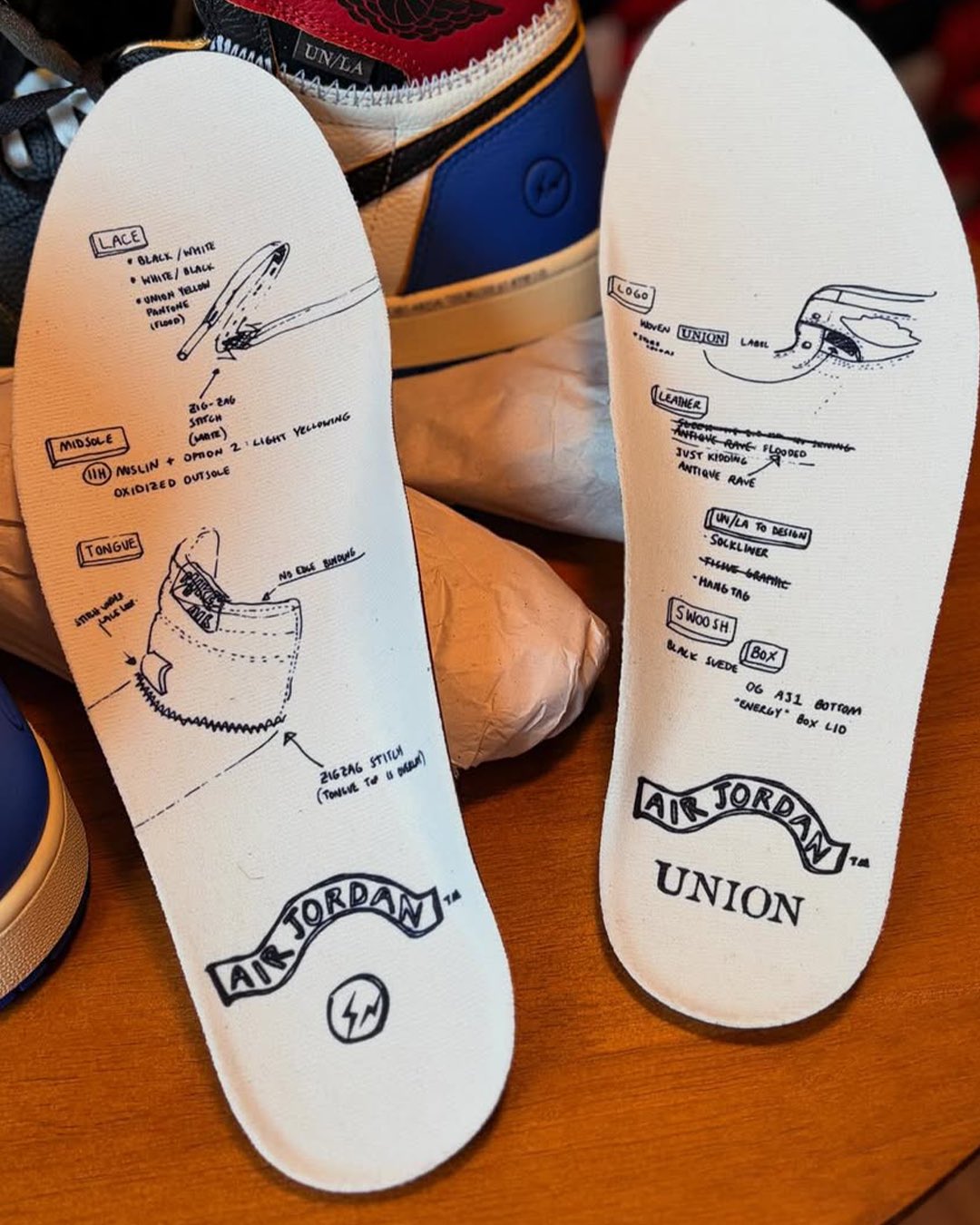 fragment design × UNION × NIKE AIR JORDAN 1 が計3色展開で2926年2月に発売予定