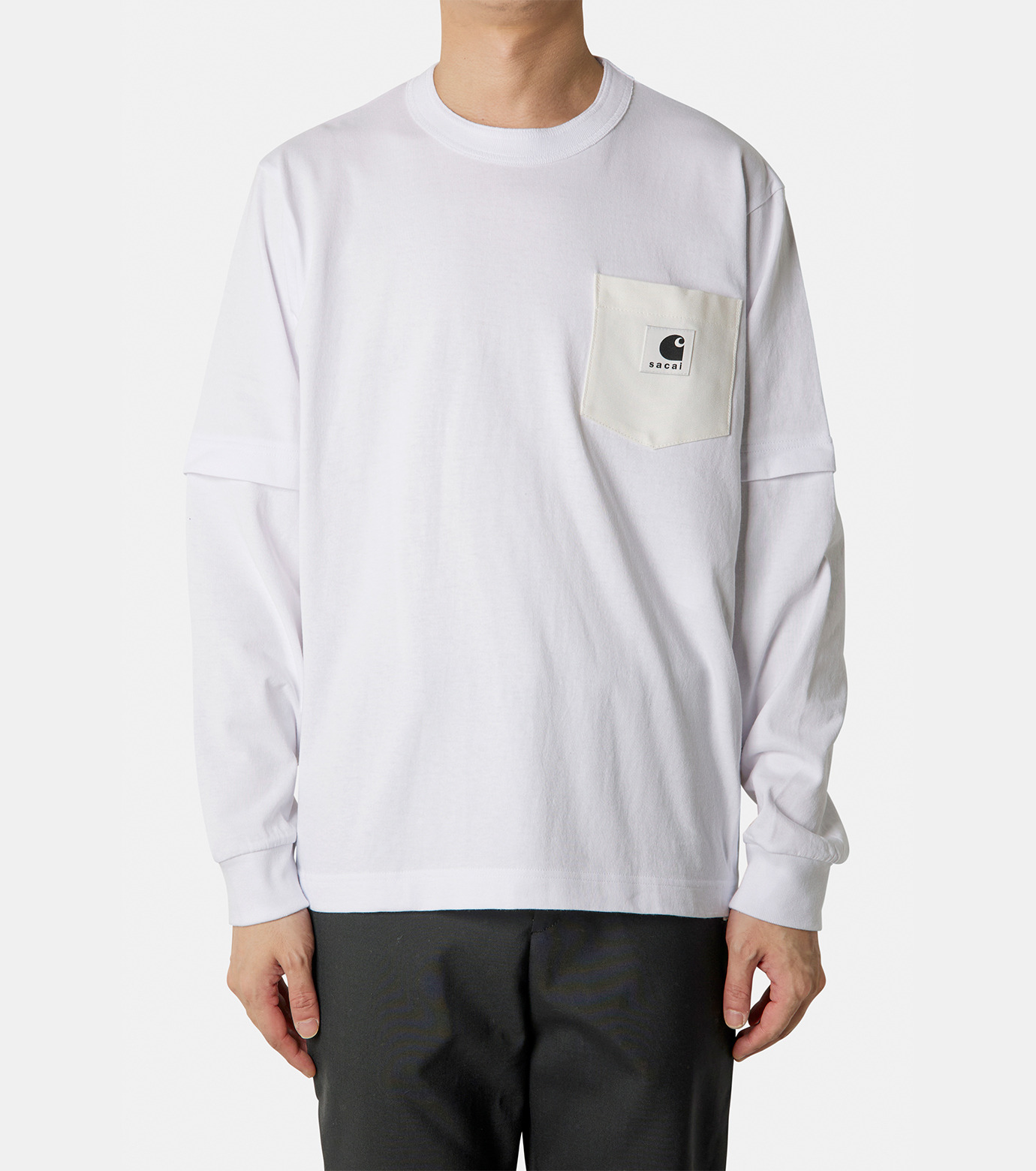 sacai × Carhartt WIP の L/S T-Shirt “White” が発売