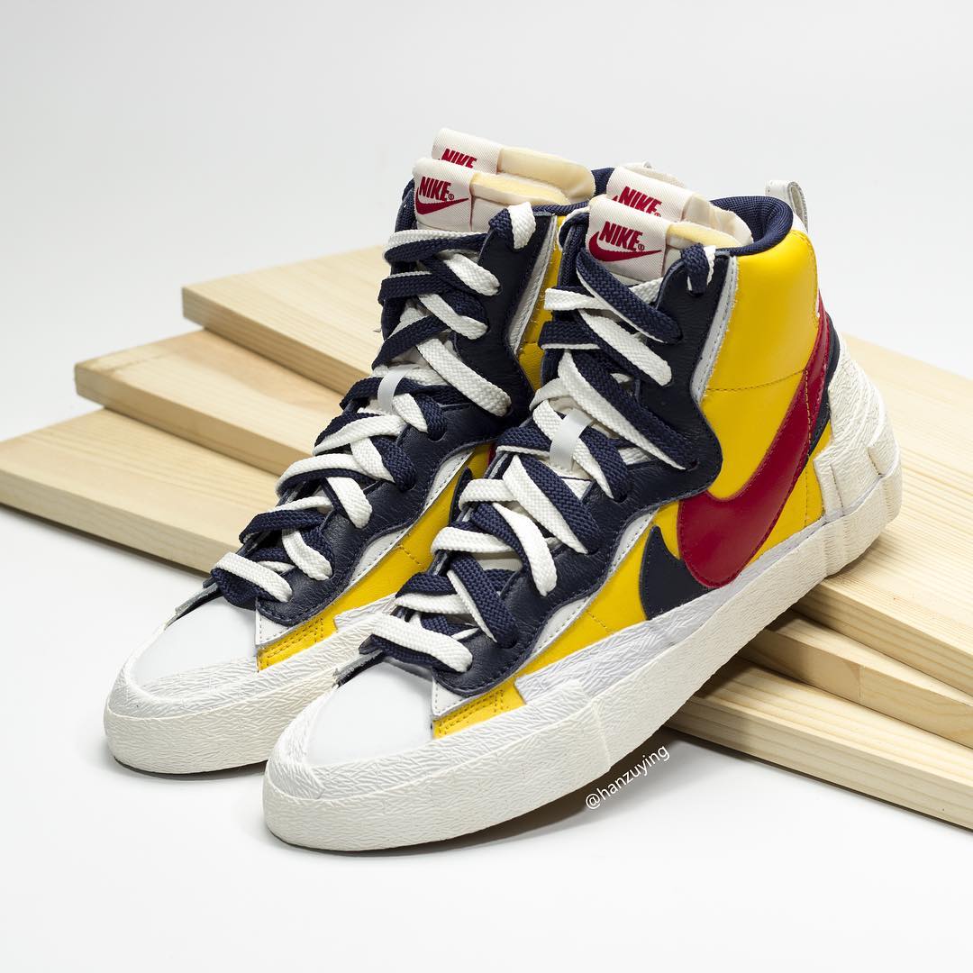 sacai × NIKE の BLAZER MID “Varsity Maize” が発売