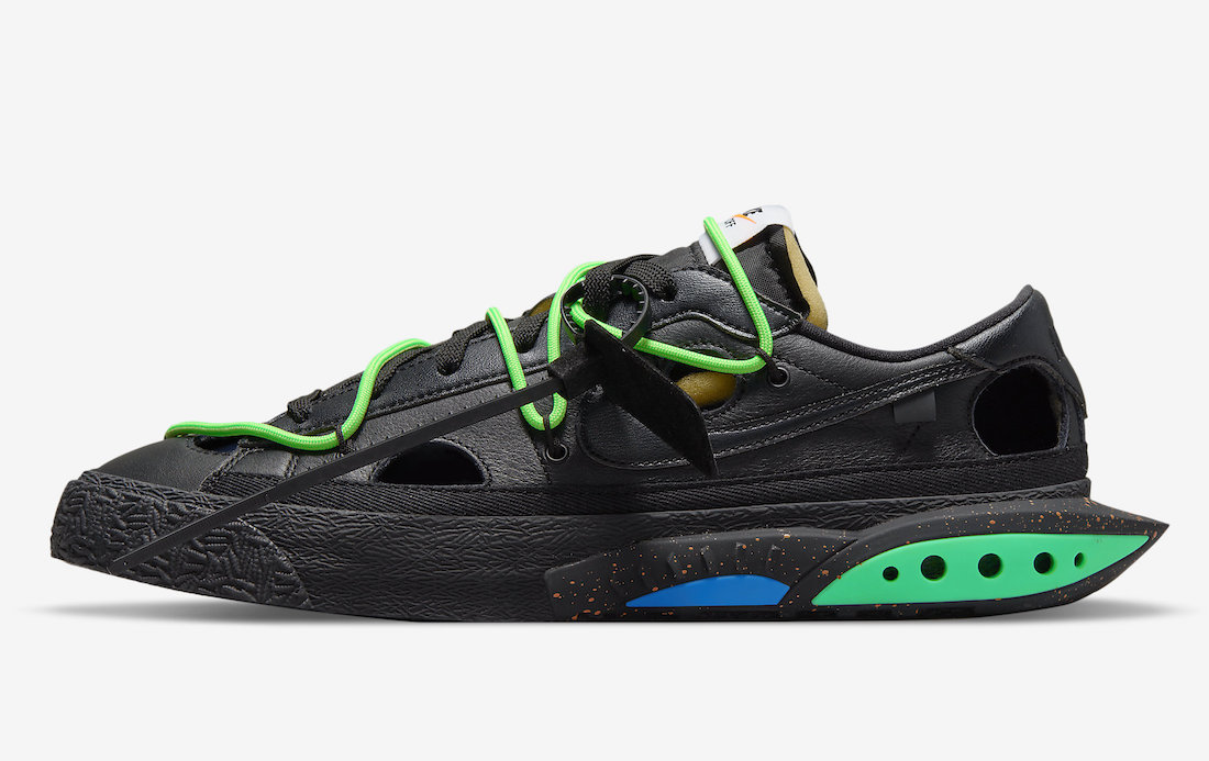Off-White™ × NIKE の BLAZER LOW “Black/Electro Green” が発売