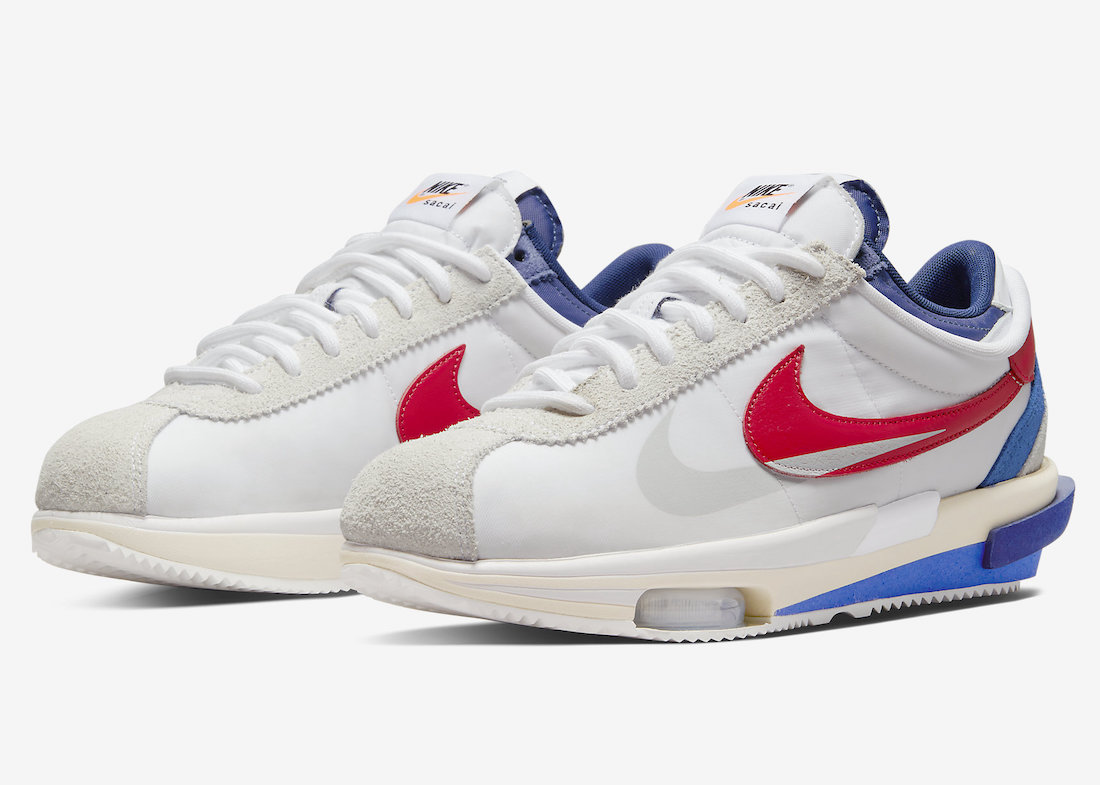 sacai × NIKE の ZOOM CORTEZ “White/University Red” が発売