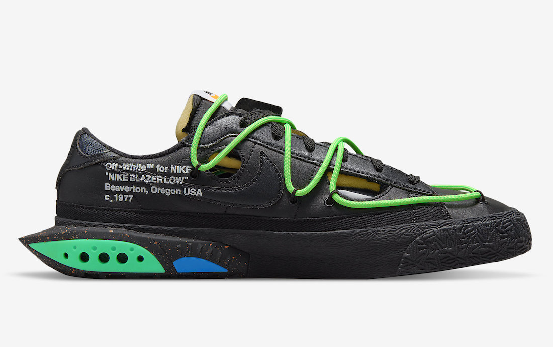 Off-White™ × NIKE の BLAZER LOW “Black/Electro Green” が発売