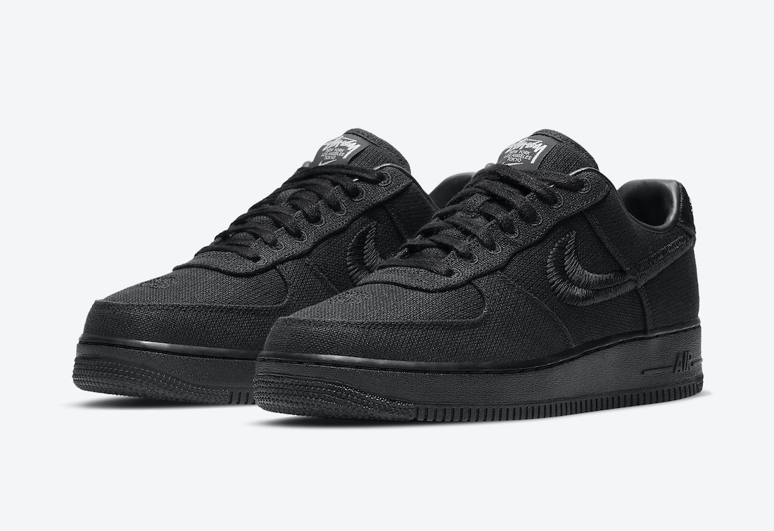 Stüssy × NIKE AIR FORCE 1 LOW "Triple Black" が発売