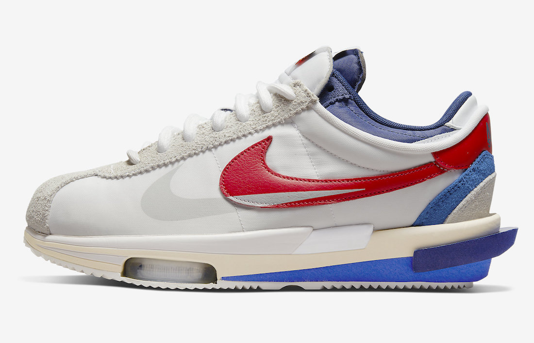 sacai × NIKE の ZOOM CORTEZ “White/University Red” が発売