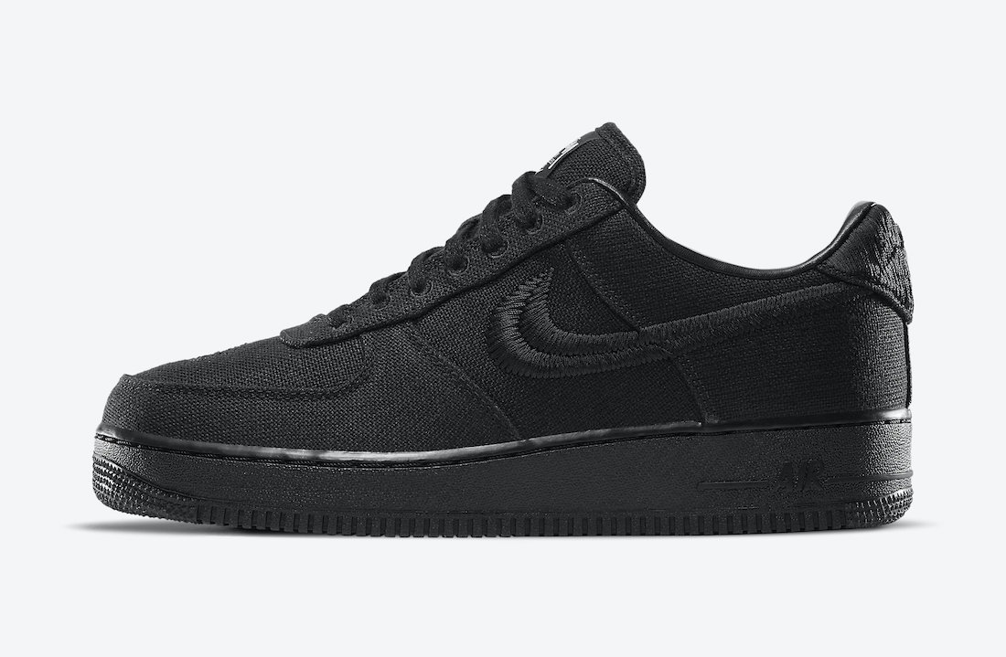 Stüssy × NIKE AIR FORCE 1 LOW "Triple Black" が発売