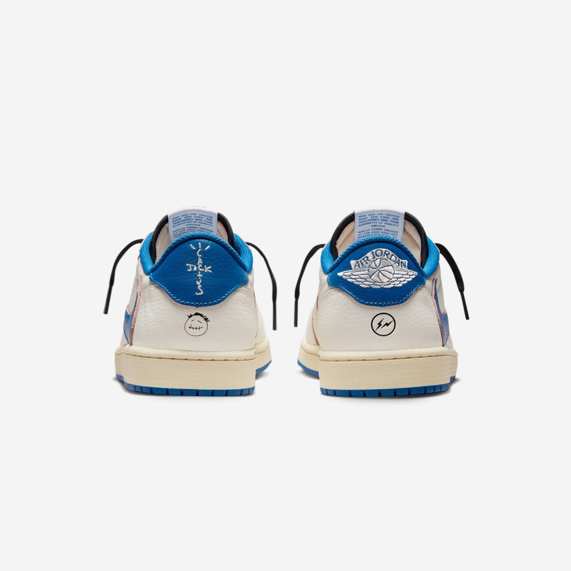 Travis Scott × fragment design × NIKE AIR JORDAN 1 LOW のオフィシャル画像が公開