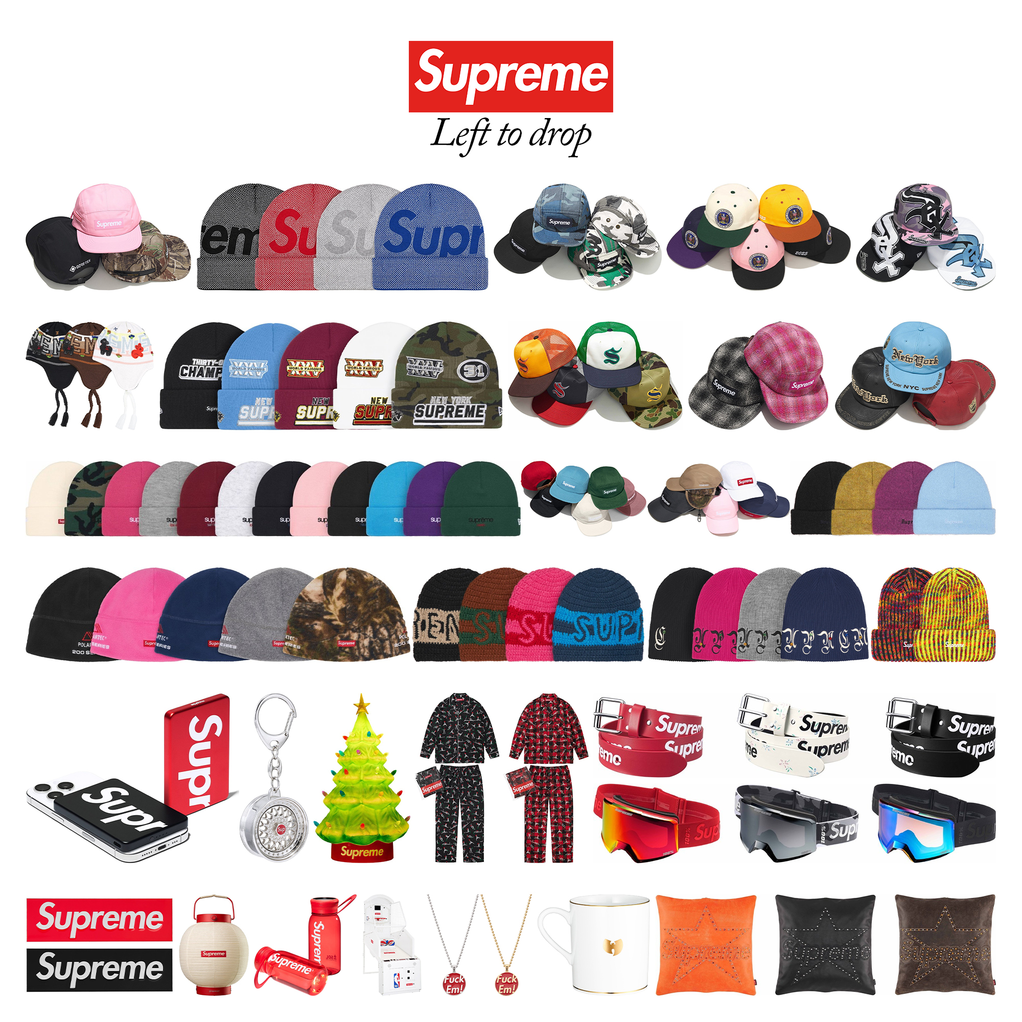 Supreme 2025年秋冬コレクションにおける残りの販売アイテム一覧が公開