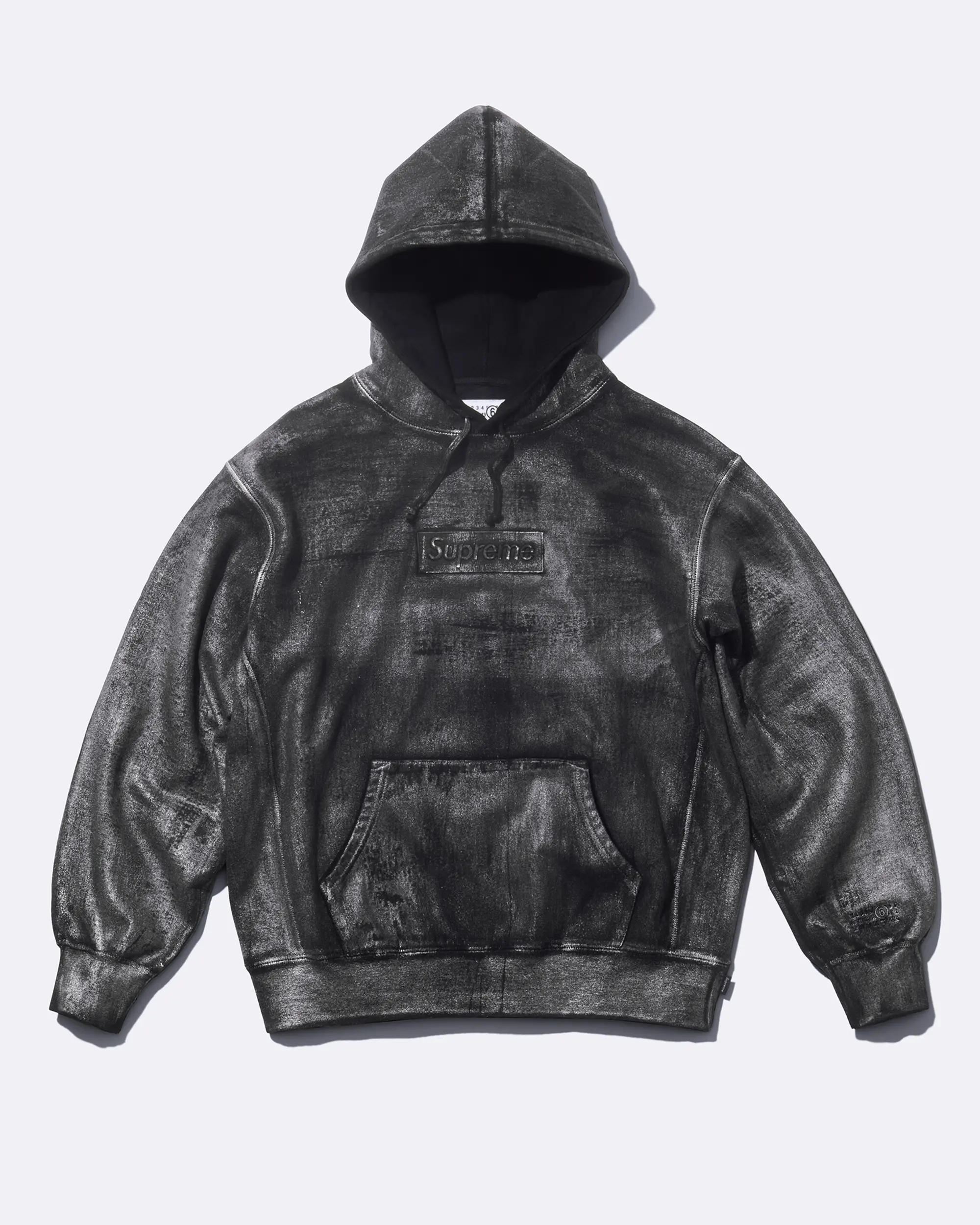 Supreme × MM6 Maison Margiela の Foil Box Logo Hooded Sweatshirt "Black" が発売