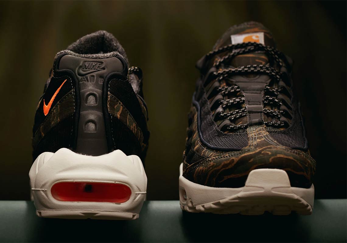 Carharte WIP × NIKE の AIR MAX 95 "Black/Sail/Total Orange" が発売