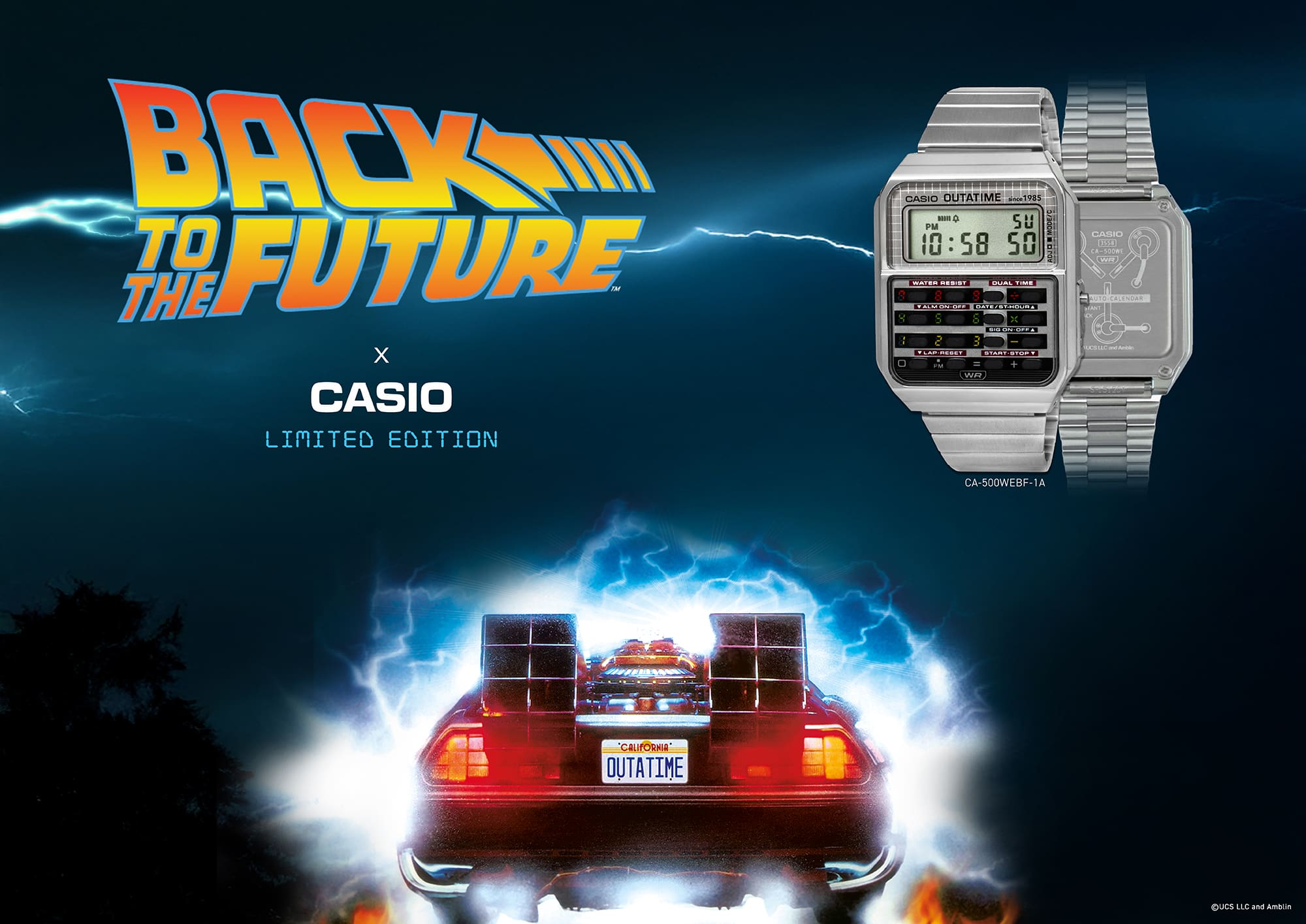 BACK TO THE FUTURE × CASIO のコラボウォッチ CA-500WEBF-1AJR が10月21日(火)発売
