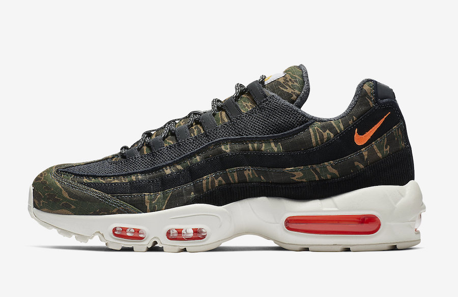 Carharte WIP × NIKE の AIR MAX 95 "Black/Sail/Total Orange" が発売