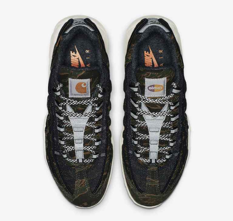 Carharte WIP × NIKE の AIR MAX 95 "Black/Sail/Total Orange" が発売
