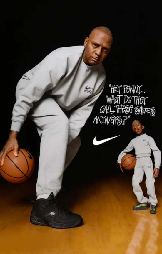 Stüssy × NIKE の AIR PENNY 2 "Black" が発売