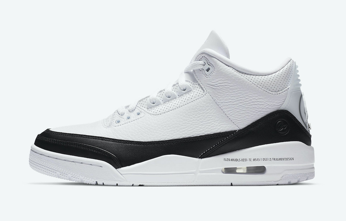 fragment design × NIKE AIR JORDAN 3 "White/Black" が発売 