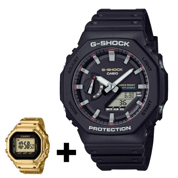 CASIO の リングウォッチ CRW-001G-9JR と G-SHOCK GA-2100RL-1AJF のセット販売が実施