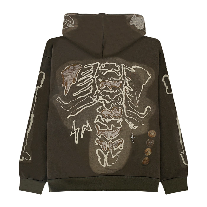 Travis Scott × fragment design の Skeleton Graffiti Full Zip Hoodie が発売