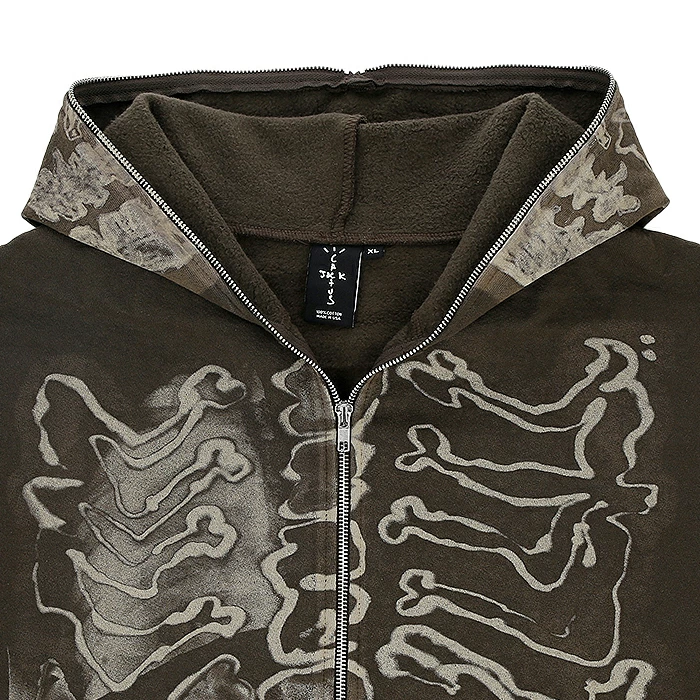 Travis Scott × fragment design の Skeleton Graffiti Full Zip Hoodie が発売