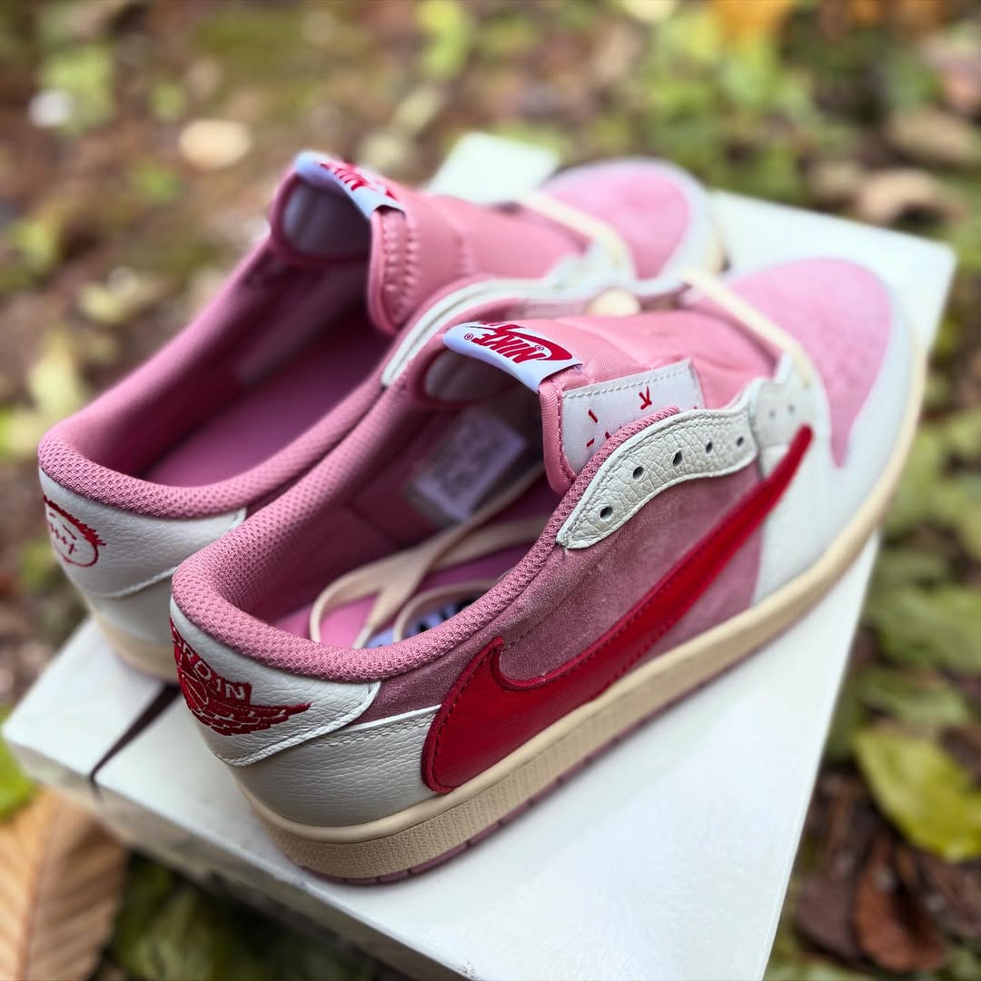 Travis Scott × NIKE AIR JORDAN 1 LOW “Sail Shy Pink” が2026年夏に発売予定